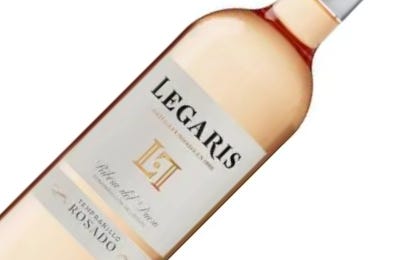 Vino tempranillo rosado