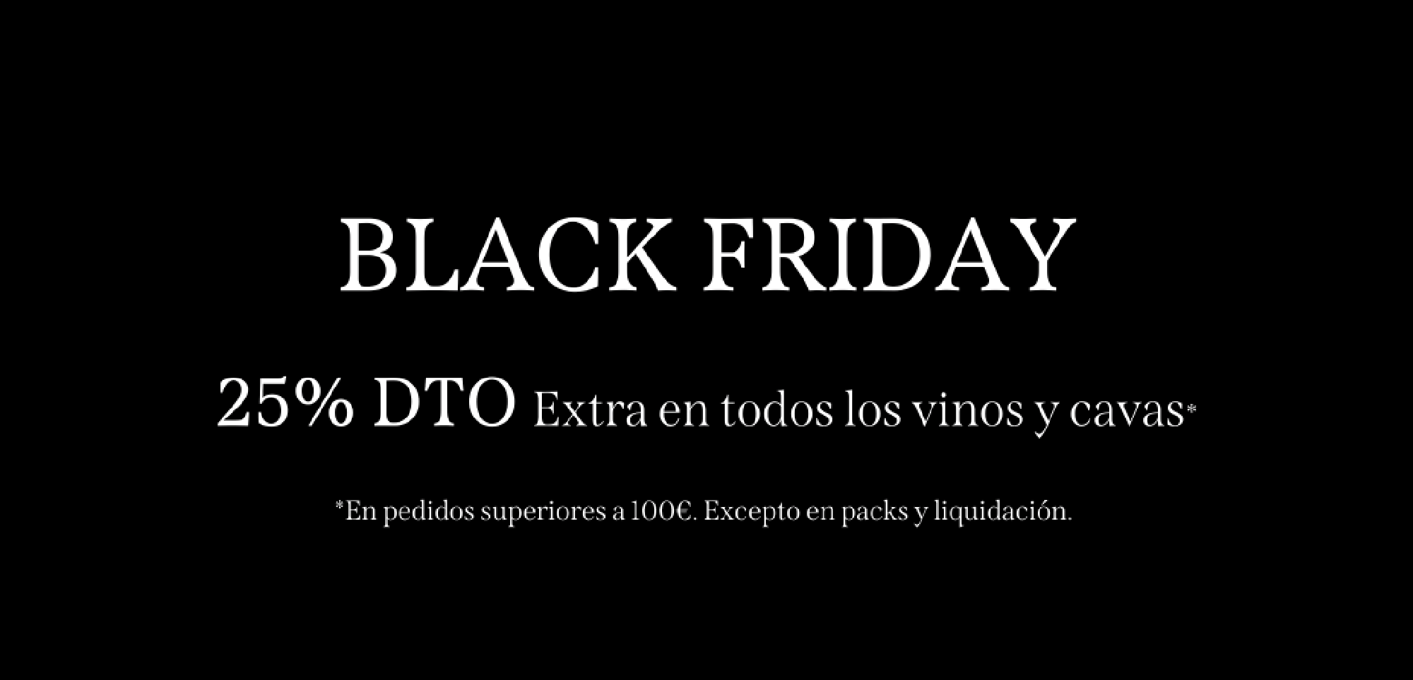 Black Friday en vinos y cavas
