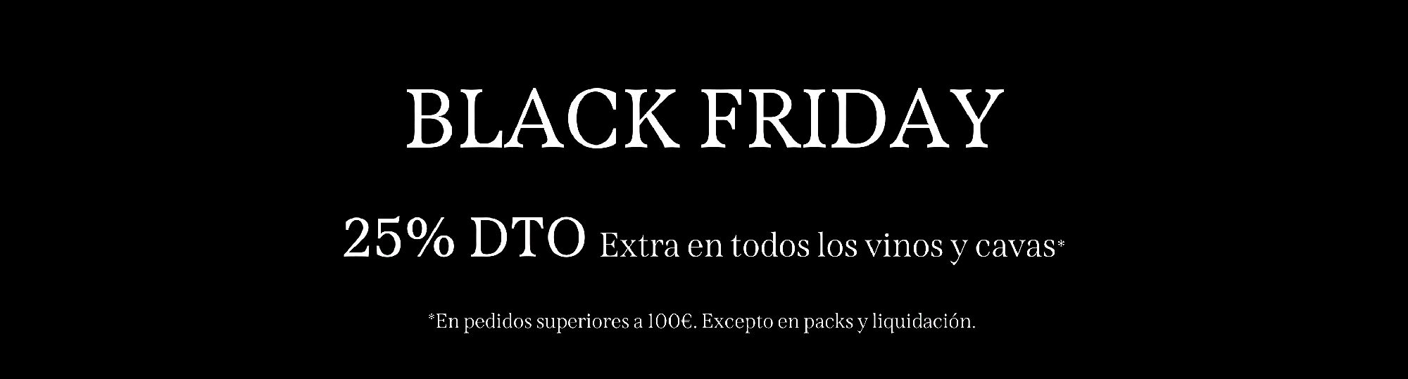 Black Friday en vinos y cavas