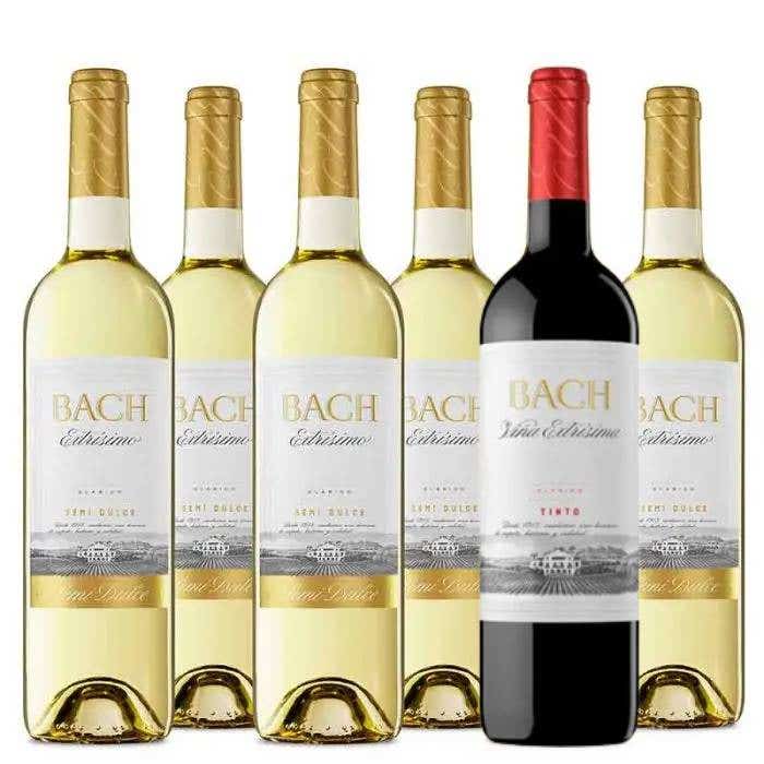 Pack 5 Bach Semidulce Blanco + 1 Bach Tinto