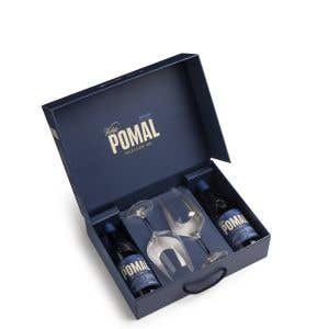 2 Viña Pomal 106 Barricas + 2 Glasses Case