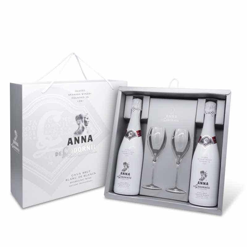 Giftpack 2 Anna Blanc de Blancs + 2 glasses