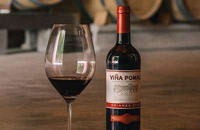 Botella vino Viña Pomal