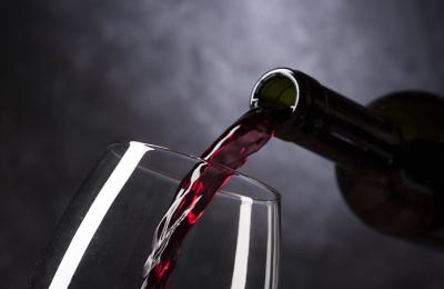 Copas de vino tinto