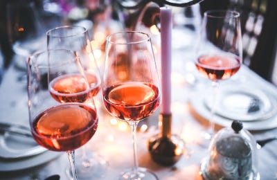 Vino rosado sin alcohol